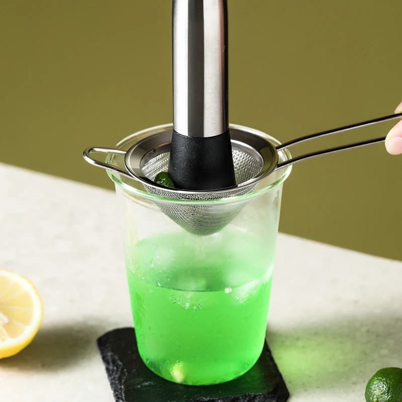 Colino Conico per Cocktail in Acciaio Inossidabile – Filtro a Maglia Fine per Shaker, Grado 304, Lavabile in Lavastoviglie