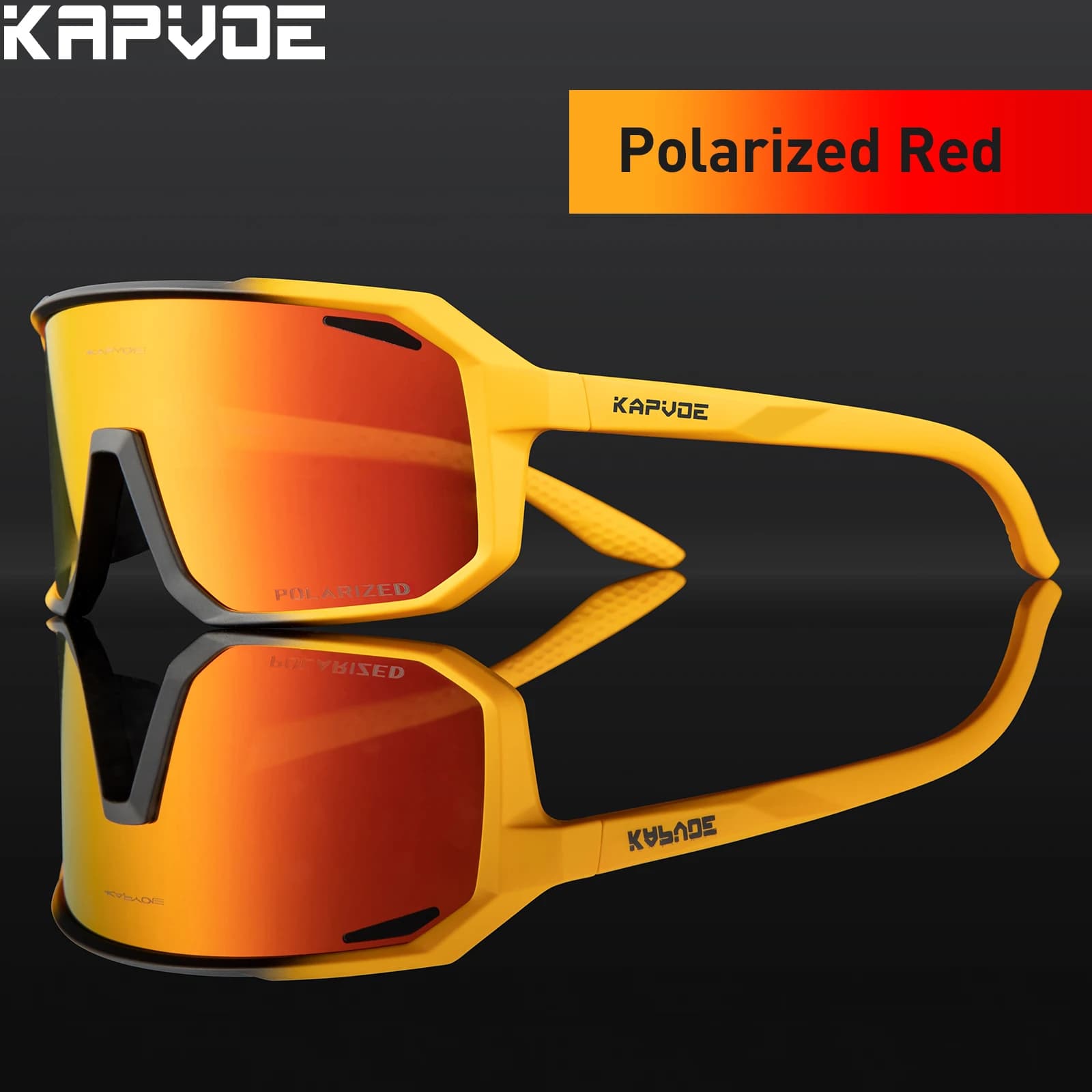 Kapvoe Occhiali da ciclismo Uomo Occhiali da sole da ciclismo MTB UV400 Polarizzati Miopia incorporata Telaio Occhiali da bicicletta Occhiali sportivi da esterno