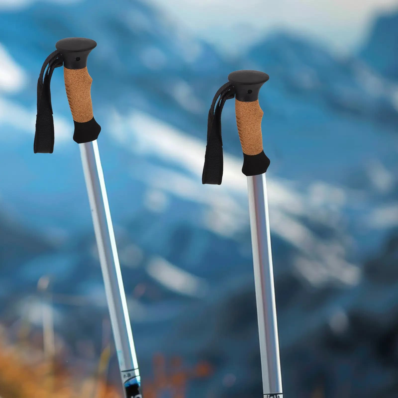 Impugnatura di Ricambio in Sughero e Plastica per Bastone da Trekking, Cinghia per Bastone da Escursionismo, Ricambi per Bastoni da Montagna, Impugnature per Bastoni e Ghiere