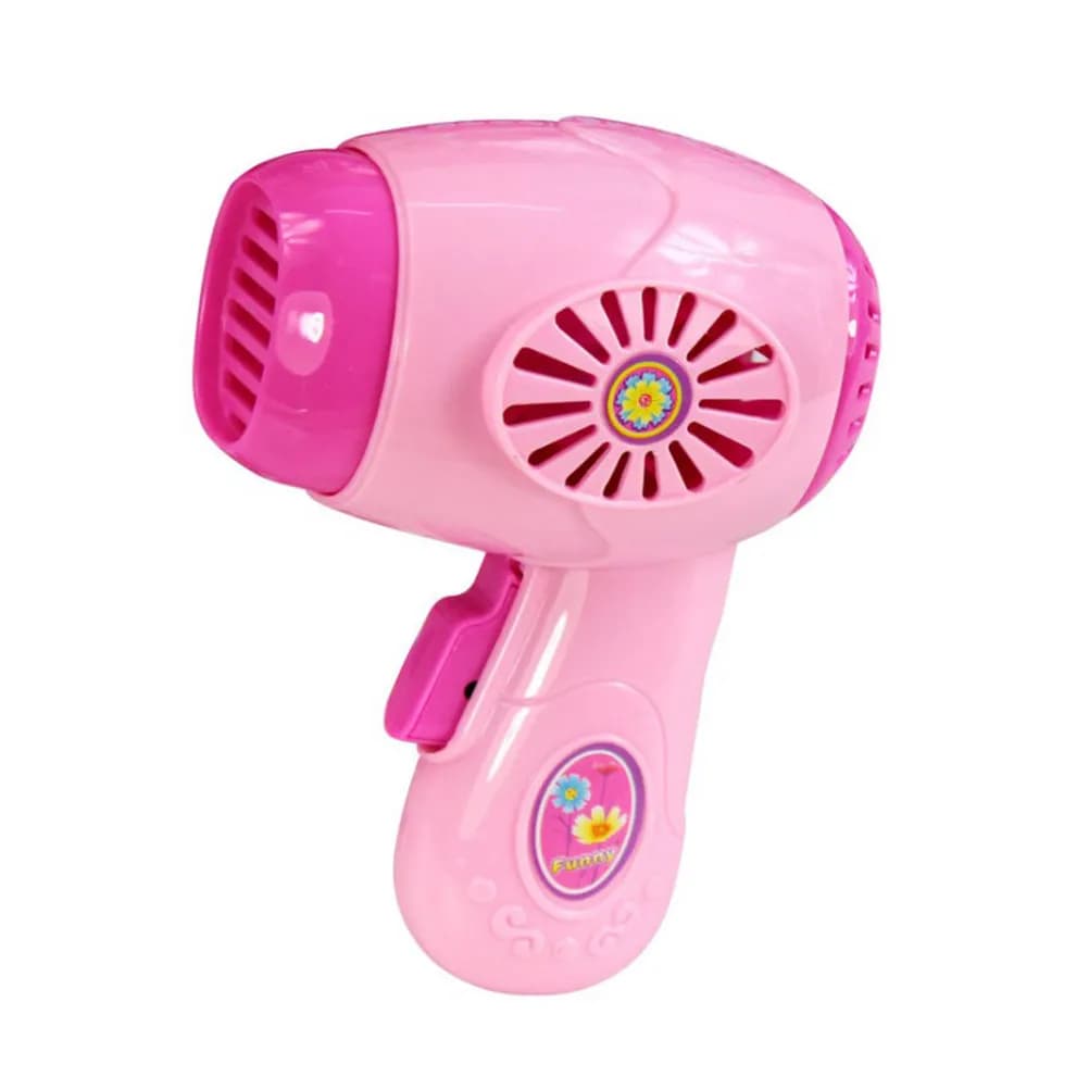 Pink Electric Hair Dryer in Plastic, Electrodomestic Simulation 15x85x15cm, Creative Educational Game for Children, Fun Activities for Interior