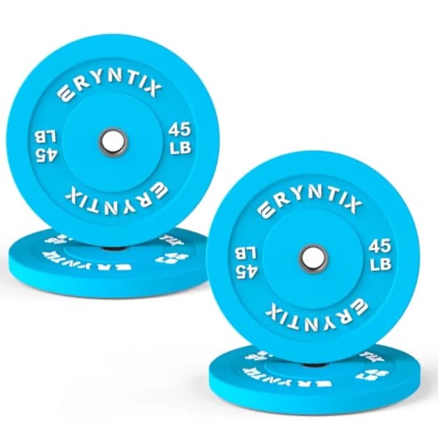 45LB Weight Plates (2 Pieces) - 2 Specs Rubber Covered for Smith Machine, Power Cage, Home Gym, Strength Training