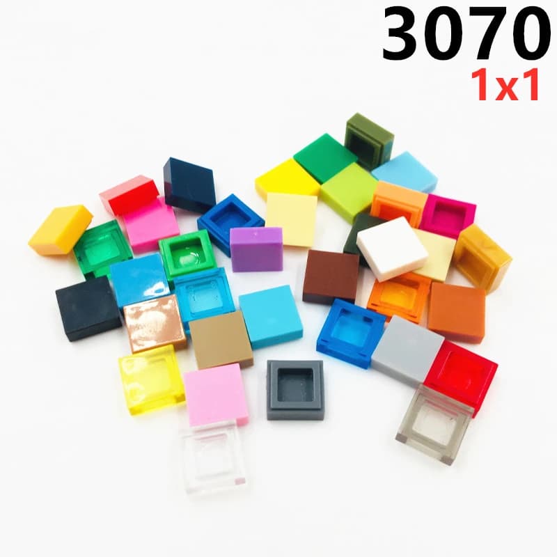 200pcs/lot MOC Parts 3070 Tile 1x1 Compatible Figures Bricks DIY Assmble Building Blocks Particle Kid Puzzle Brain Toys Gift