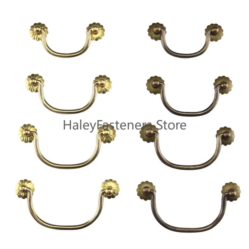2 Pezzi Maniglia Vintage Cinese per Porta di Armadio, Anello di Trazione in Rame, Maniglia per Scarpiera, Maniglia Anticata in Bronzo per Cassetti e Scatole in Legno