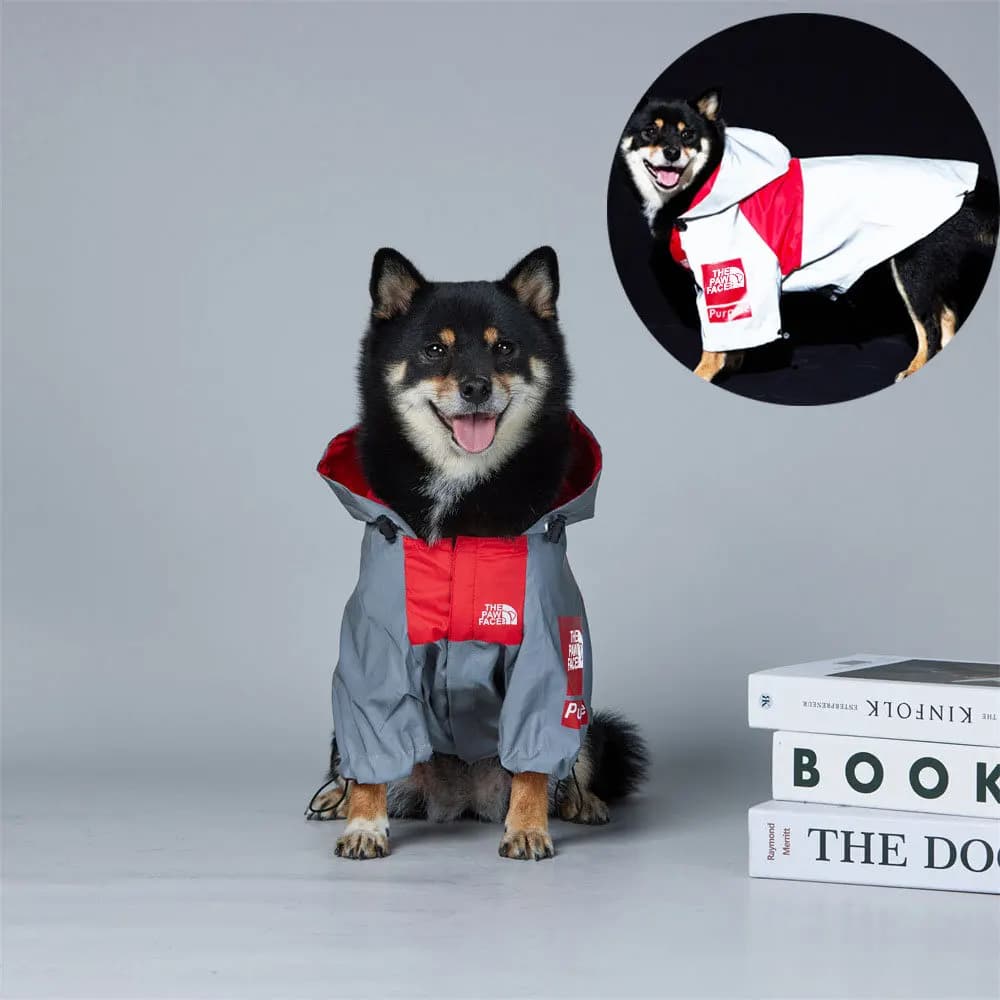 The Dog Face Giacca antivento Cappotto termico impermeabile per cani Strisce riflettenti Giacca sportiva da esterno per la protezione della stagione fredda