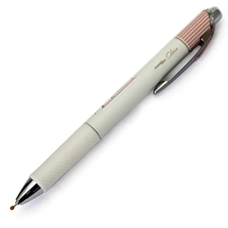 EnerGel Clena Retractable Liquid Gel Pen, Micro Fine Point 0.4mm Needle Tip, Black Ink, Classical Pink Body BLN74LP-A
