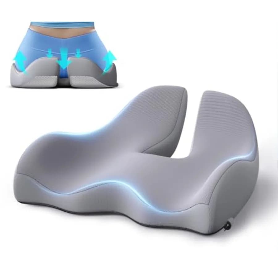 Cuscino in memory foam per sedia da ufficio, ergonomico, per alleviare la pressione, la sciatica e il dolore.