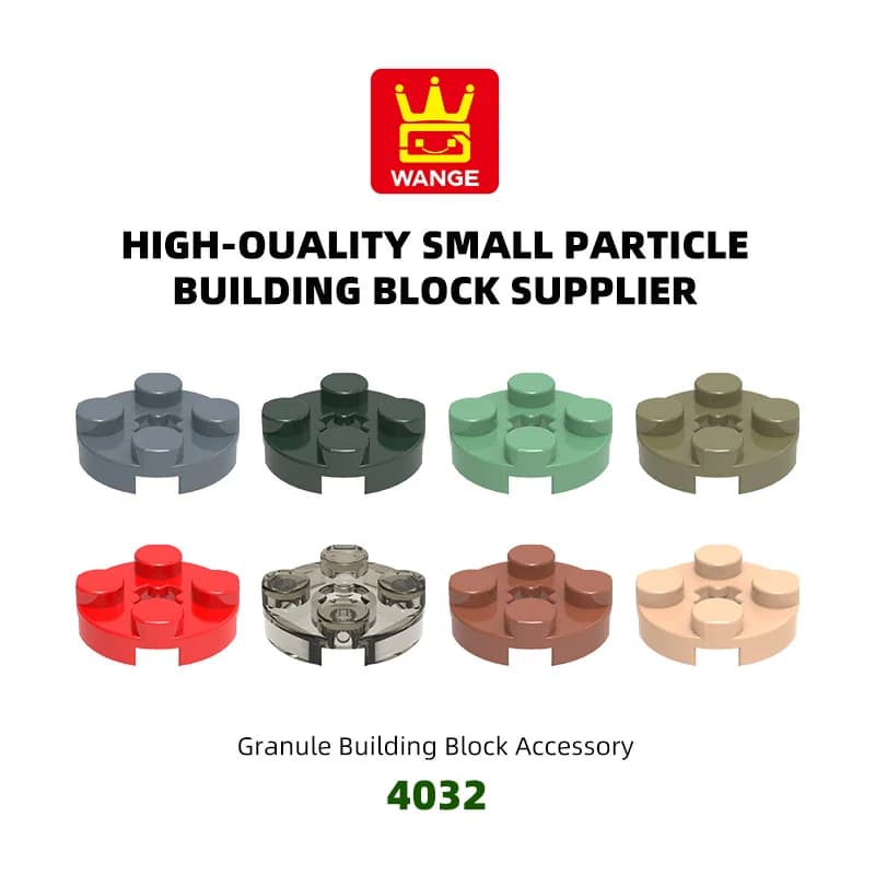 Wange 4032 100g/249PCS Round 2 x 2 with Axle Hole Building Blocks Moc Parts Compatible with Bricks DIY Children Assembly plane