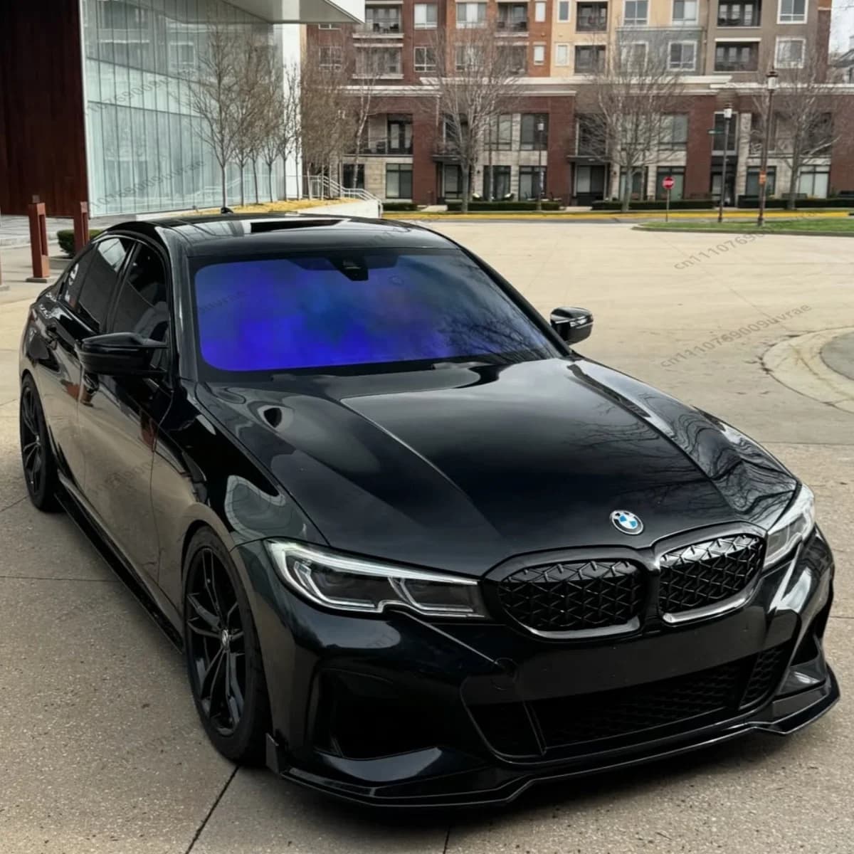 Gloss Black ABS Front Bumper Lip Splitter Spoiler Diffuser Trim Kit For BMW 3 Series G20 G21 M Pack 318i 320i 330i 2019-2022