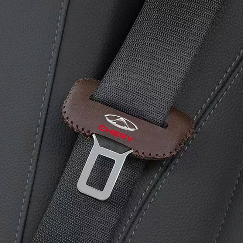 2 pcs PU Leather Safety Belt for Car Buckle Clip Cover Protective Cover for Chery Tiggo 2 3 4 5 6 7 8 3X 5X Pro T11 5X Glx 7