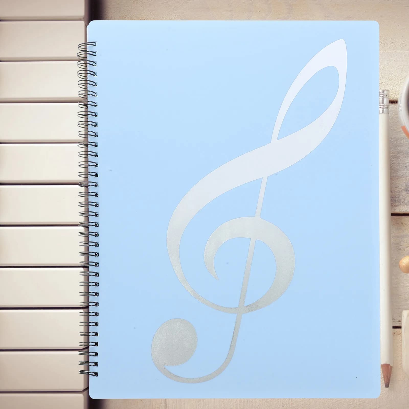 A4 Music Folder Sheet Reusable Plastic File Binder for Piano Scores Business Meetings Outdoor Activities Daily