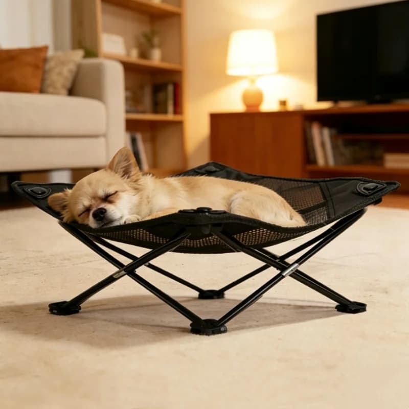 Summer Waterproof Dog Bed with Bag Moisture-Resistant Outdoor Mesh Sleeping Mat for Living Room Camping Yard Balcony Garden