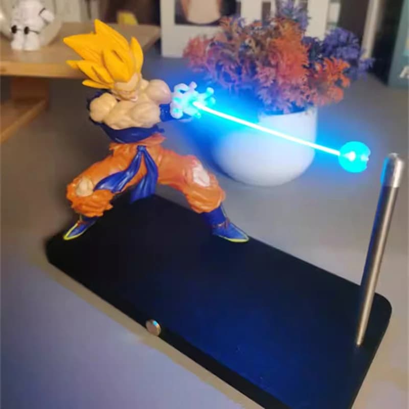Nuovo modello Son Goku Kamehameha lampada Dragon Ball anime giapponese periferica scena in miniatura collezione di figure ornamenti per bambini