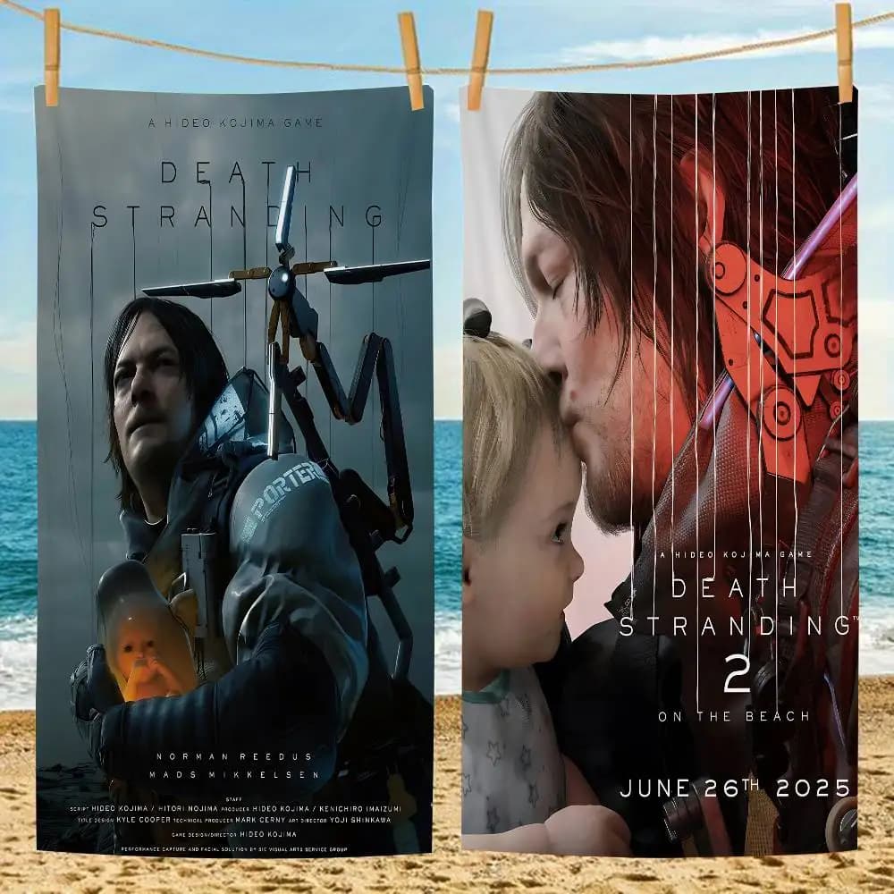 Popolare Telo Mare in Microfibra D-Death Stranding 2, Asciugatura Rapida, per Spiaggia, Piscina e Viaggi