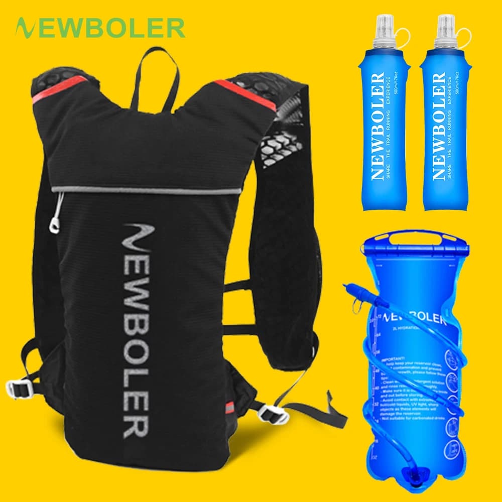 Zaino da corsa ultraleggero 5L Running Trail Hydration Vest Pack Marathon Running Bike Zaino borsa Boccetta morbida da 500 ml