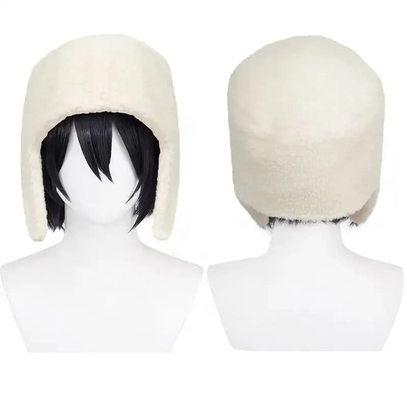 WENAM Hat White Pile Cappello Cosplay Fyodor Hot Medieval Winter White Winter White Ski Hat for Winter Russian Cycling