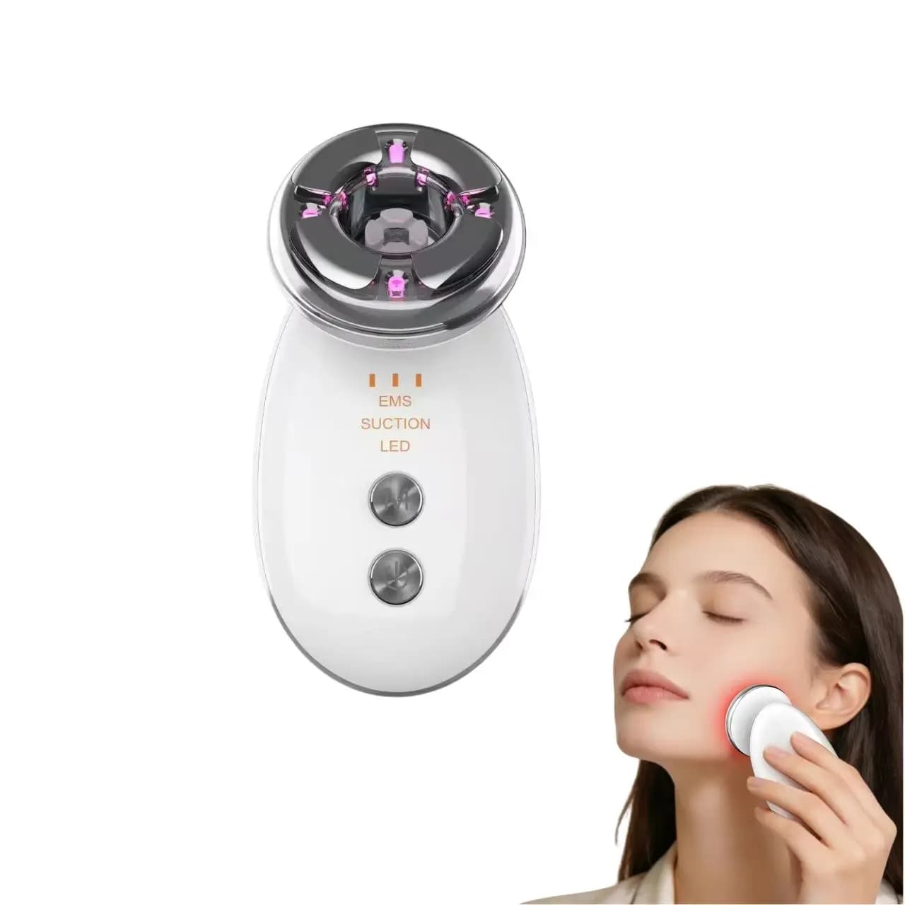 Strumento di Bellezza 3 in 1 per Lifting Viso, Massaggiatore per Drenaggio Linfatico, Dispositivo Rassodante per la Pelle, Strumento per Modellare il Viso