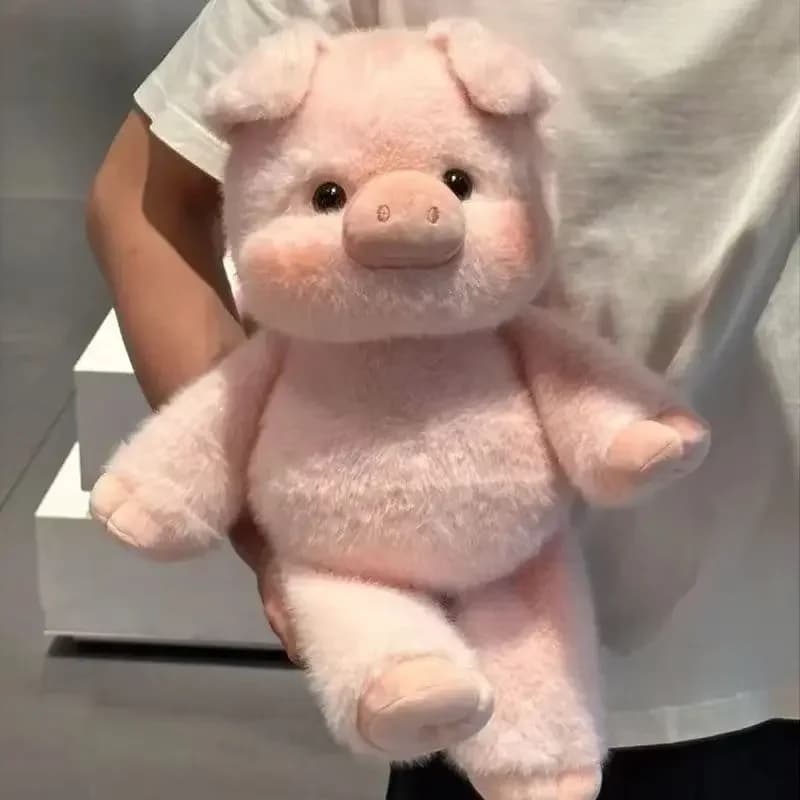 Peluche Maiale Bambola Giocattolo per Ragazze Simpatico Regalo per Bambole di Peluche in Cotone PP Imbottitura Agnello, Bambola di Maiale in Esecuzione, Regalo di Compleanno