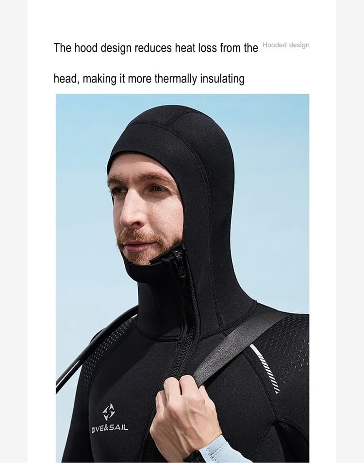 3MM Man Woman Scuba Underwater Hunt Underwater Fishing Kayak Nuoto Diver Mute Neoprene Hooded Keep Hot Snorkeling WetSuit