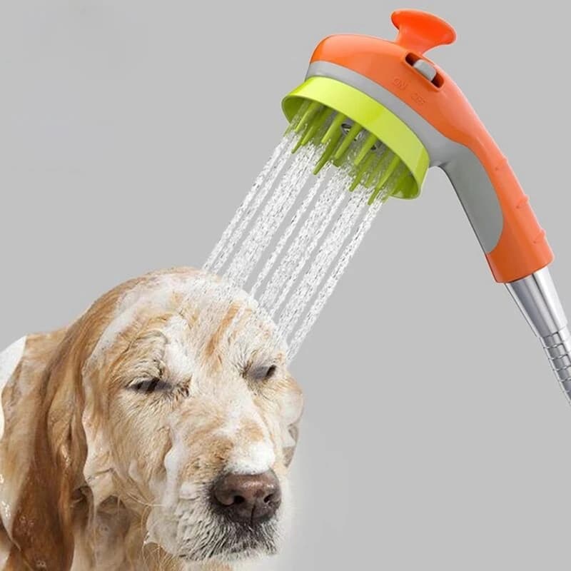 Ugello per doccia portatile per cani Massaggiatore Soffione doccia Spruzzatore per bagno per cani Shampoo, Toelettatura per animali Lavaggio Bagno Pulito Forniture per gatti per cani