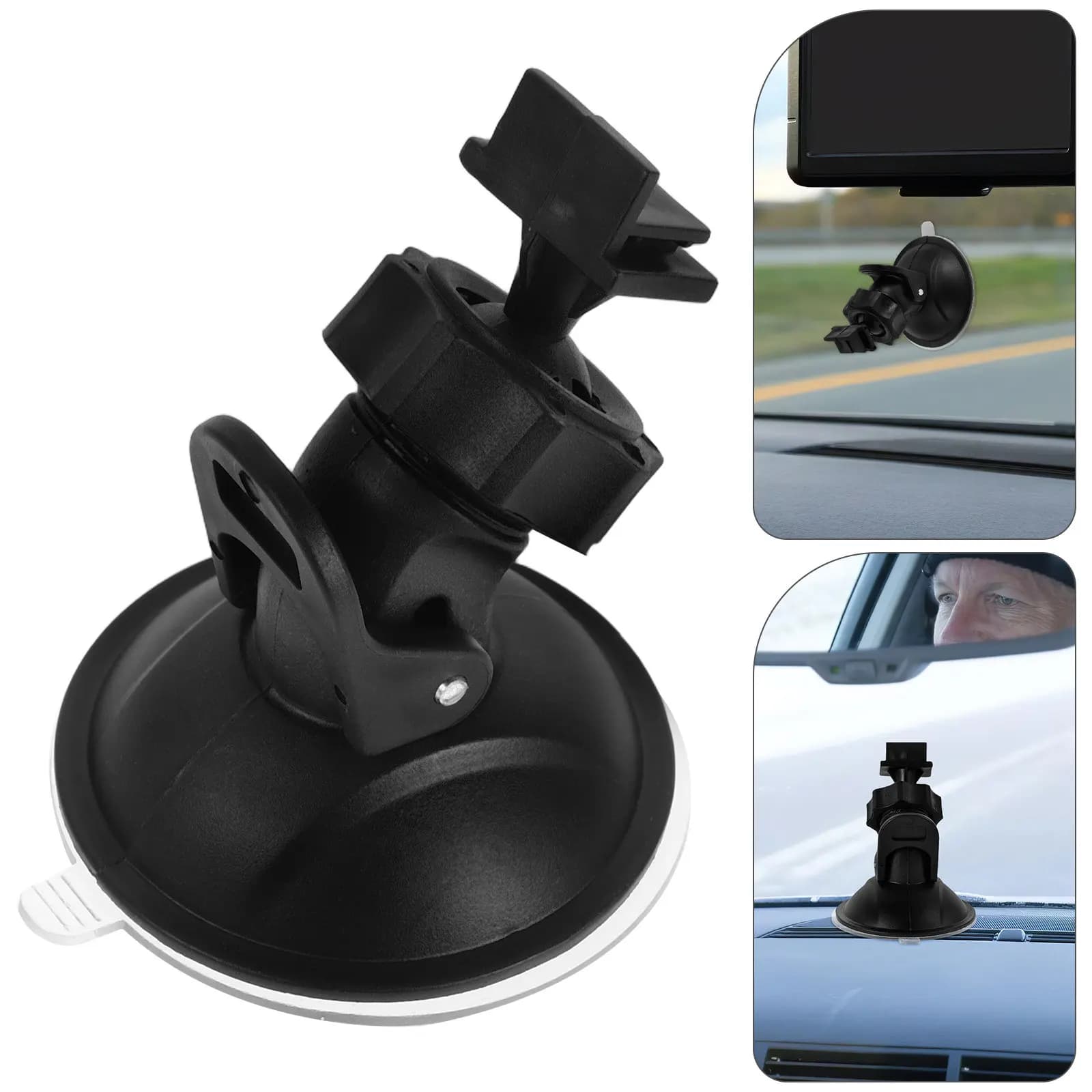 Supporto Universale a Ventosa a L per Auto, Stabile per Cruscotto, Staffa per Dashcam e Action Camera, per Registrazione su Parabrezza del Veicolo
