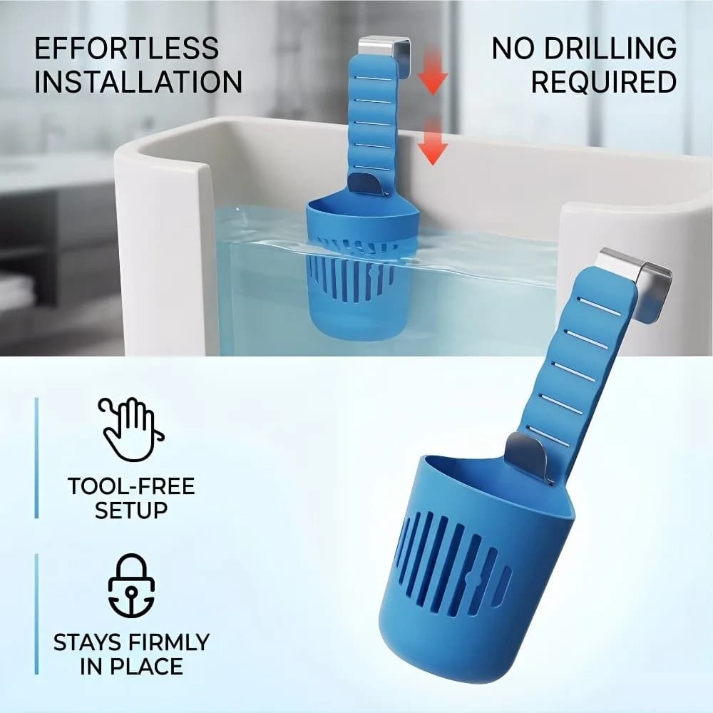 Silicone Toilet Tank Tablet Holder Solid Dispenser Replacement Part Deodorizer Hanger Easy Install Hanging Design
