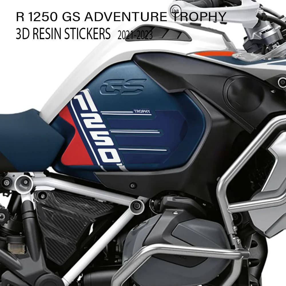 Kit di adesivi in resina epossidica 3D per moto per BMW R 1250 GS Adventure Trophy 2023 R1250 GS Adventure GS 1250 Trophy 2021 - 2023