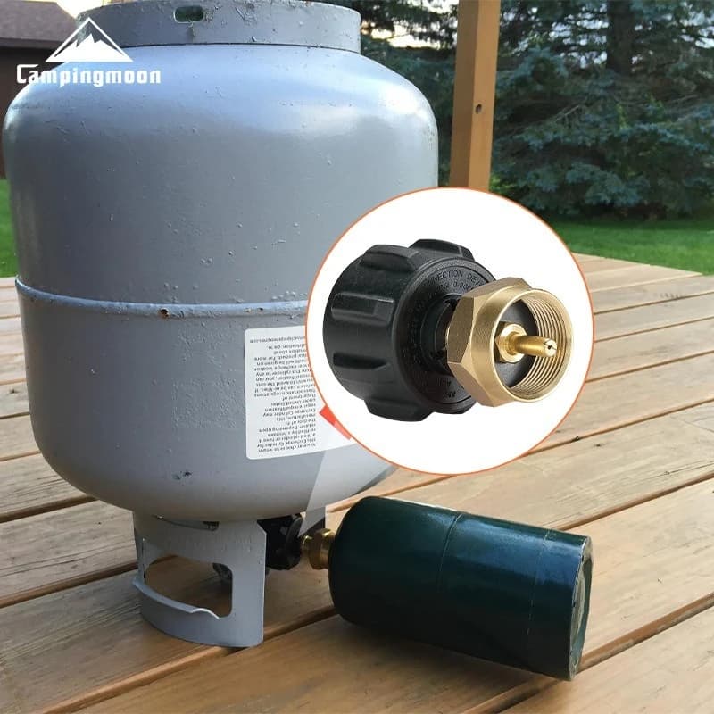 CAMPINGMOON Bottiglia di propano da campeggio esterna Connettore gonfiabile Serbatoio del gas in ottone Adattatore QCC1 PZ-101 Accessori per fornelli da campeggio