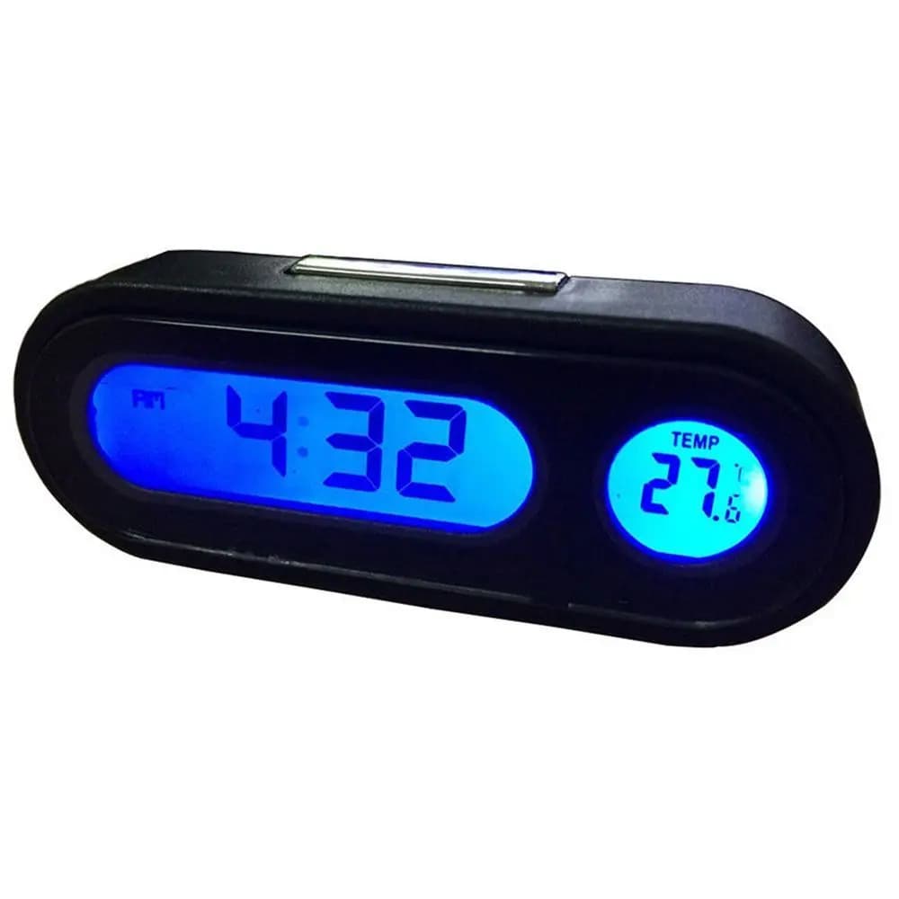 Mini Orologio da Cruscotto con Indicatore Luminoso, Termometro Auto Elettronico, Orologio Elettronico per Auto con Retroilluminazione