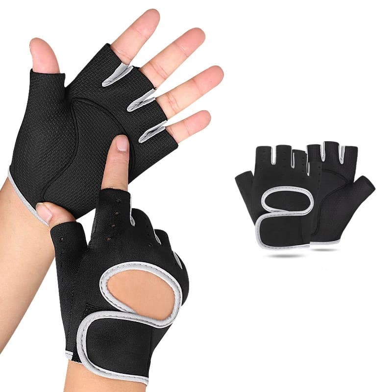 AIVEITE Unisex Half Finger Workout Gloves Breathable Non-Slip Gym Gloves Wrist Support Weightlifting Cycling Fitness