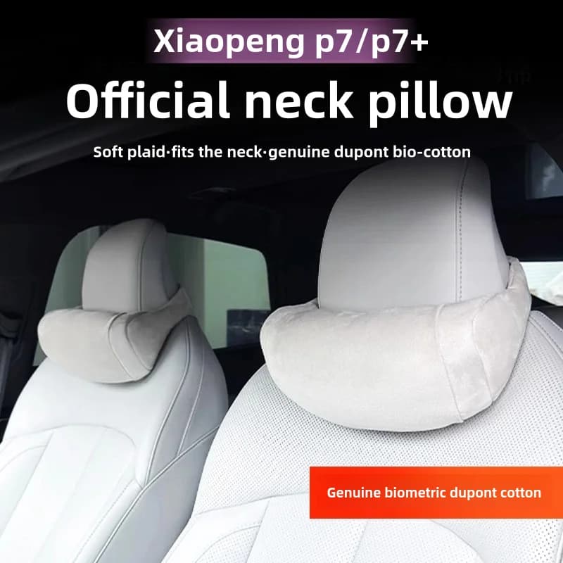 Top Quality Car Headrest Neck Support Seat Soft Neck Pillow Breathable For XPeng P7 P7i 2022-25 Car interior Accessories