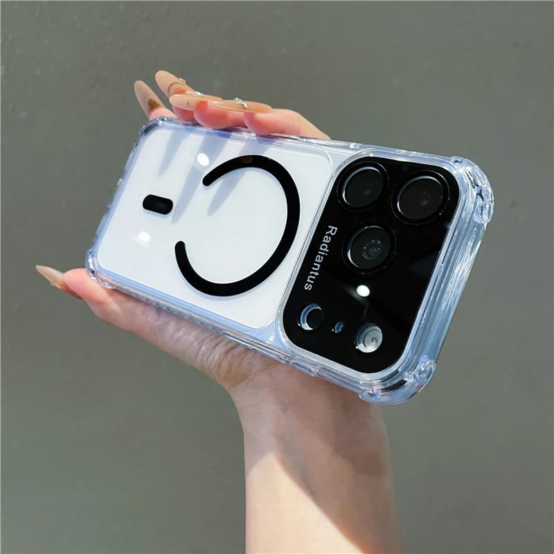 Luxurious Transparent Phone Case For iPhone 17 16 15 14 13 12 11Pro Max Support wireless charging Great Grip Feeling