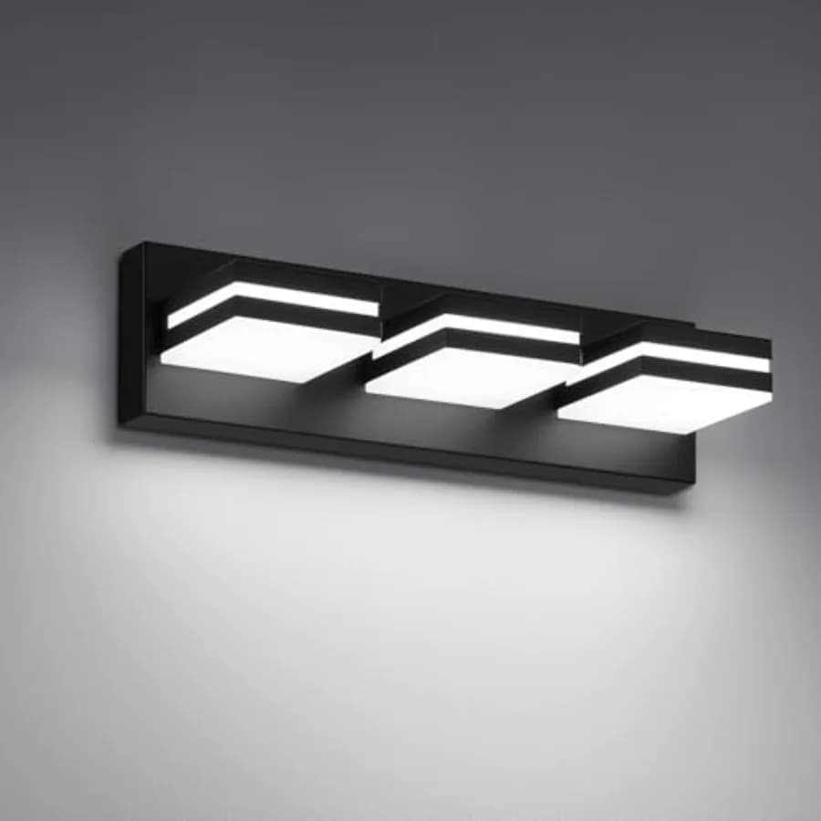 Moderne Luci LED per Bagno a 3 Luci, Illuminazione da Parete in Metallo e Acrilico, Luci per Specchio da Bagno 6000K 16