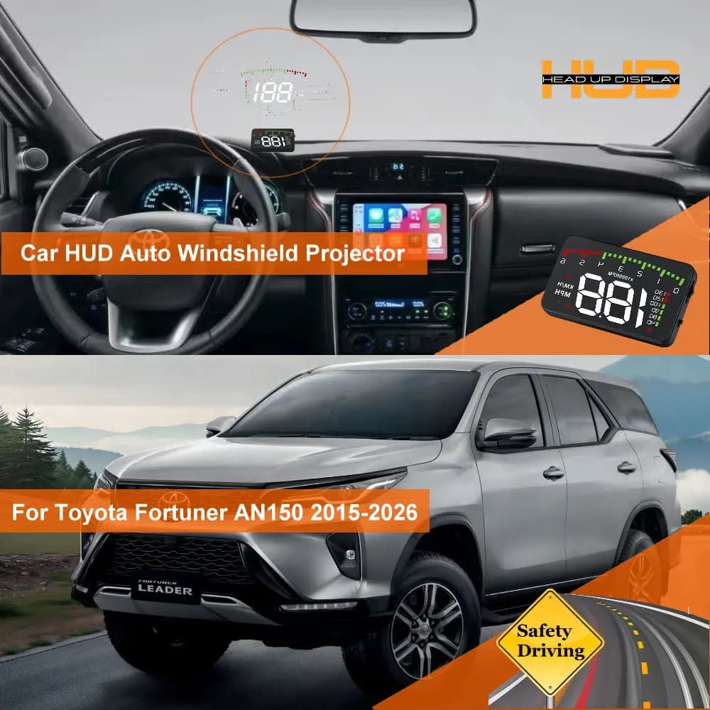 Car HUD Head Up Display For Toyota FJ Cruiser 2006-2022 Fortuner AN50 2005-2015 AN150 2015-2026 Windshield Projector Accessories