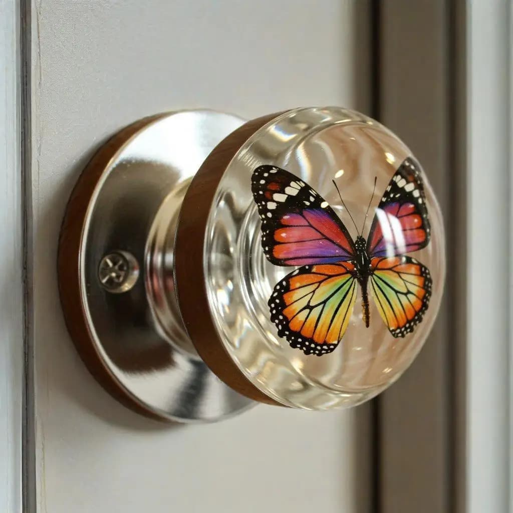 Maniglie Vintage in Resina con Motivi Floreali per Armadi, Cassetti e Porte