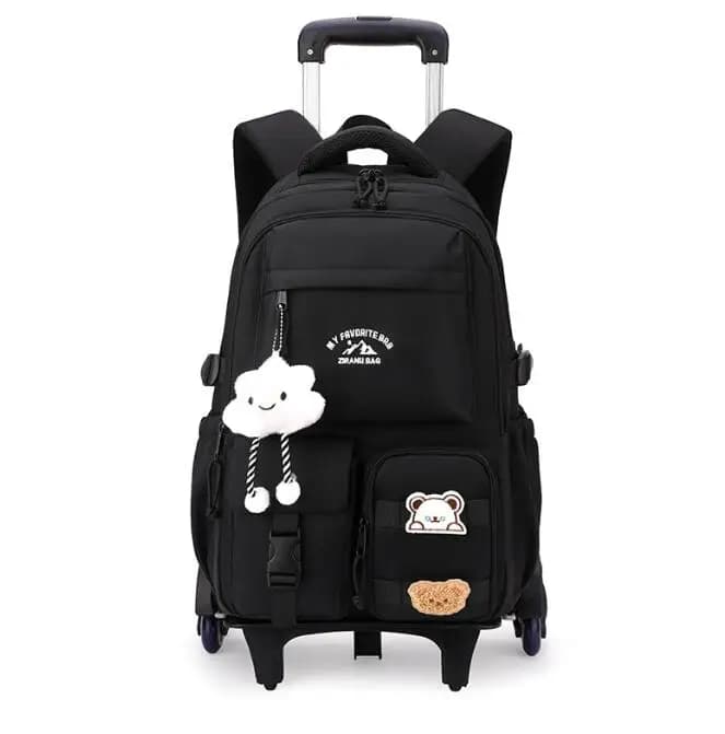 School Wheeled Backpack Bag with Wheels for School Kids Carry on Luggage Wheeled School Bags Girls Rolling Backpack with Wheels