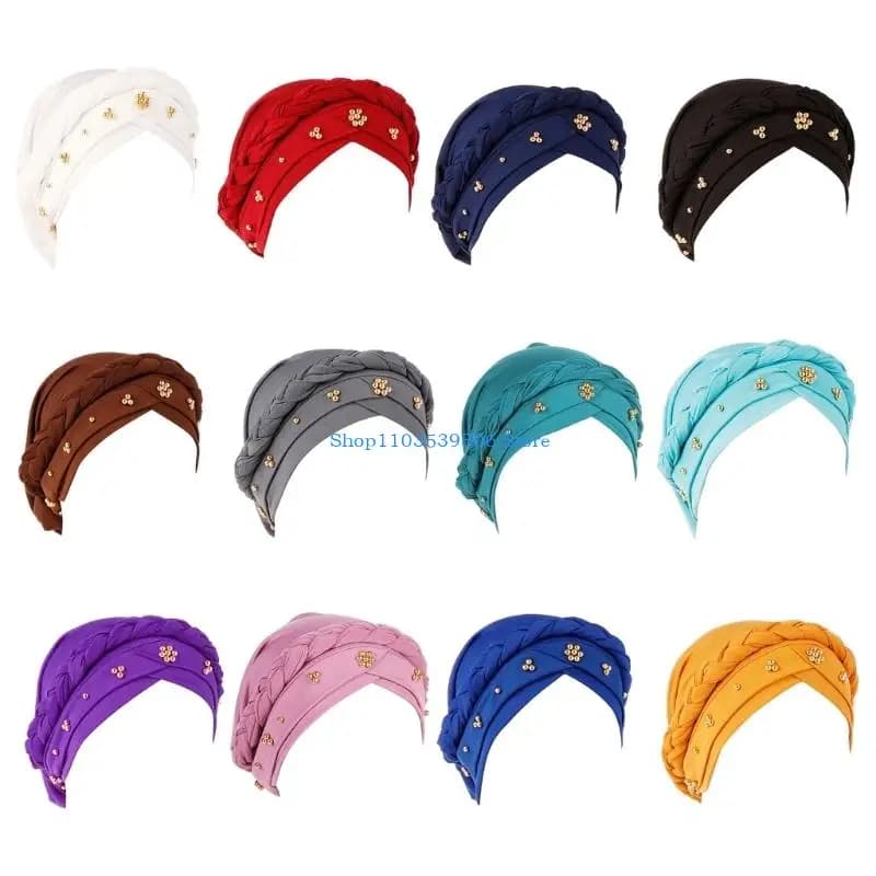 Fascia per testa con perline elastica e traspirante 400A per fitness, corsa, ciclismo, copricapo unisex regolabile,