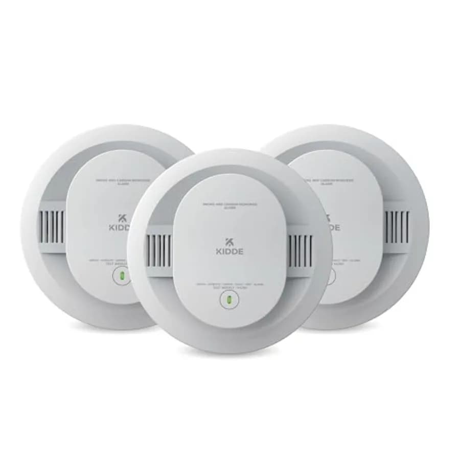 Rilevatore di fumo e monossido di carbonio alimentato a batterie AA con luci LED di stato, allarme da 85 dB, 5 pollici, 30CUDR, confezione da 3