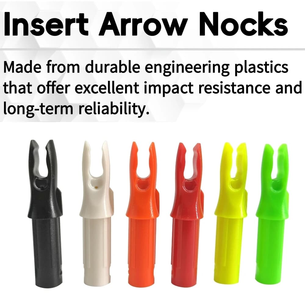 24 Pezzi Inserti per Frecce in Plastica, Adatti per Aste con ID 6.2mm e OD 7.6mm, per Tiro con l'Arco, Caccia, Allenamento e Ricambi