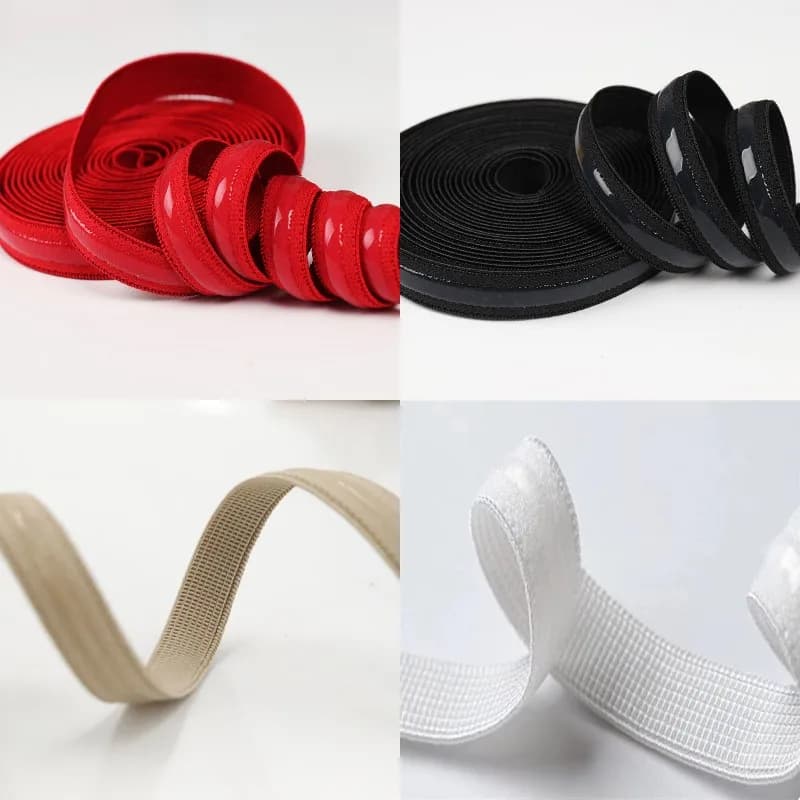 8/10/12/15/20mm Elastic Band Transparent Silicone Non-slip Underwear Belt Elastic Rubber Stretch Ribbon Clothes Sewing Accessory