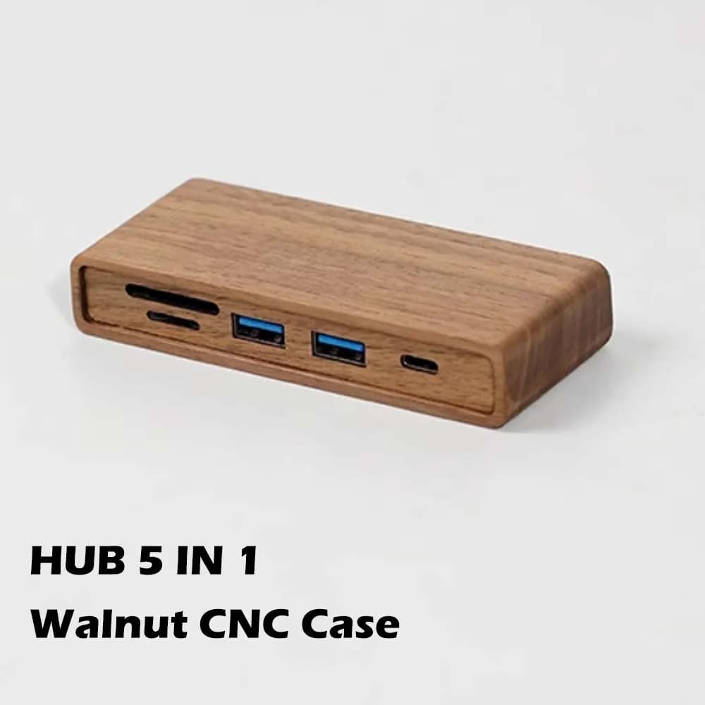 Espansore HUB in legno massello di noce Splitter USB Computer desktop multi-interfaccia per essere pulito HUB