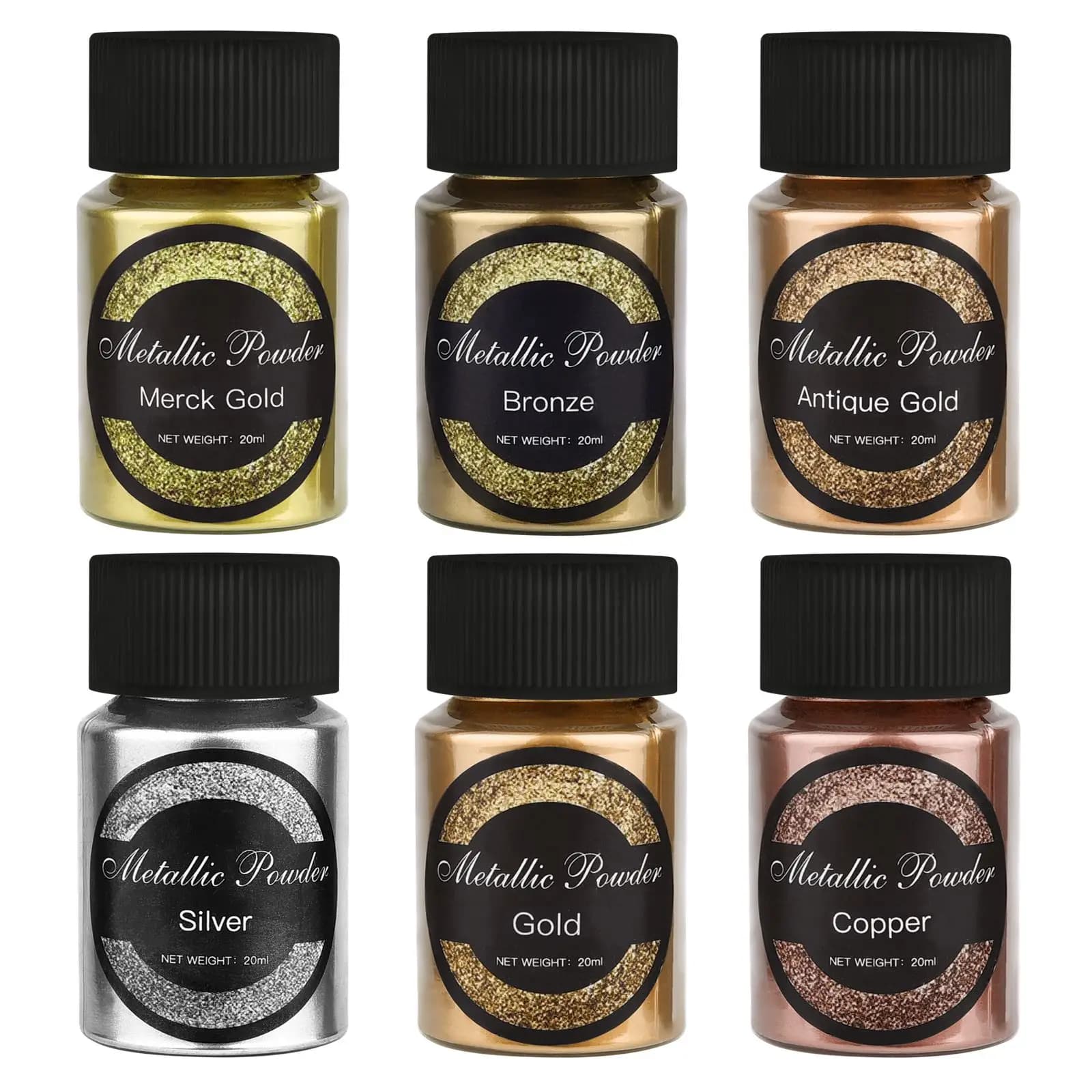 20ml/Bottle Metallic Glitter Powder Gold Silver Color Pigment Pearlescent Pearl Pigment Dye resina UV Epoxy Color Jewelry Making