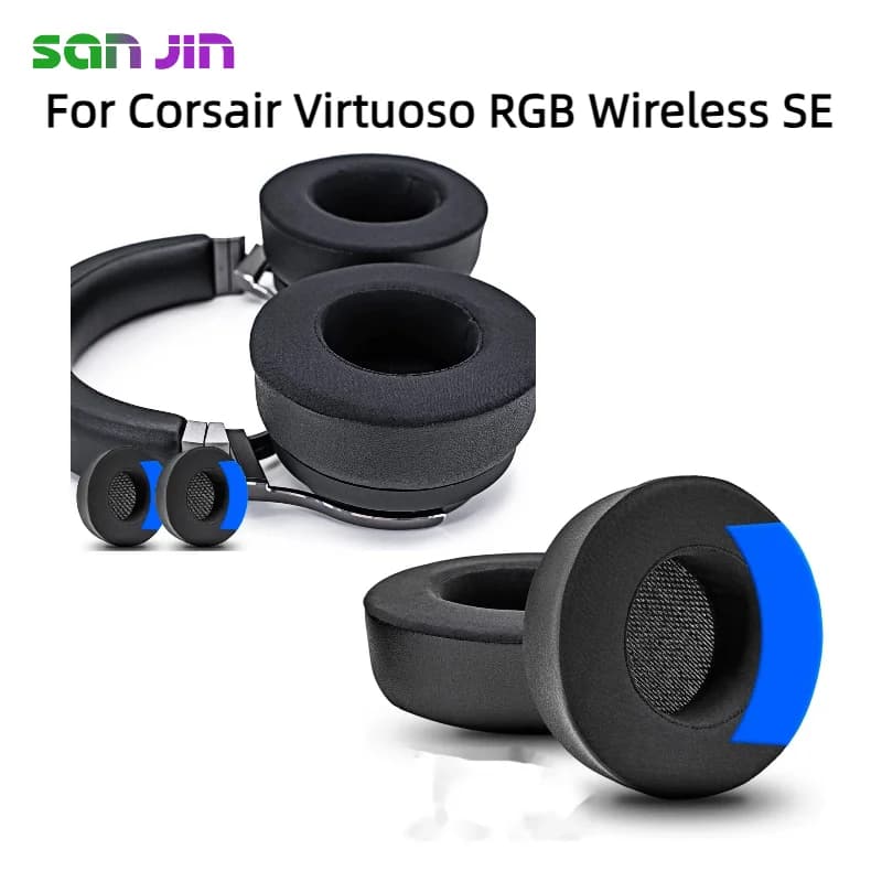 Cooling gel ear cushions for Corsair Virtuoso RGB Wireless SE gaming headphones spare ear pads earphones pillow ear covers