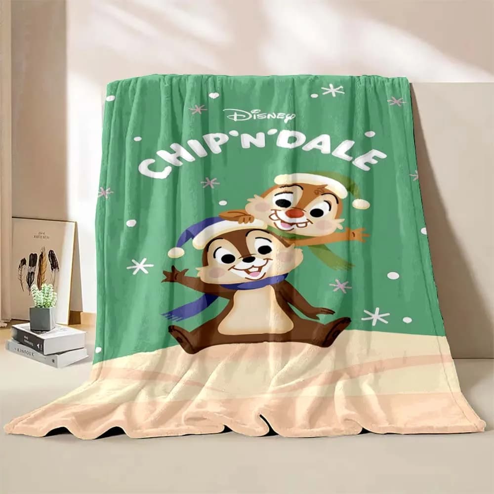 Coperta Queen in flanella con stampa 3D Chip Dale - Coperta morbida e accogliente per divano, letto, ufficio, viaggi, campeggio, regali per le vacanze Potdemiel