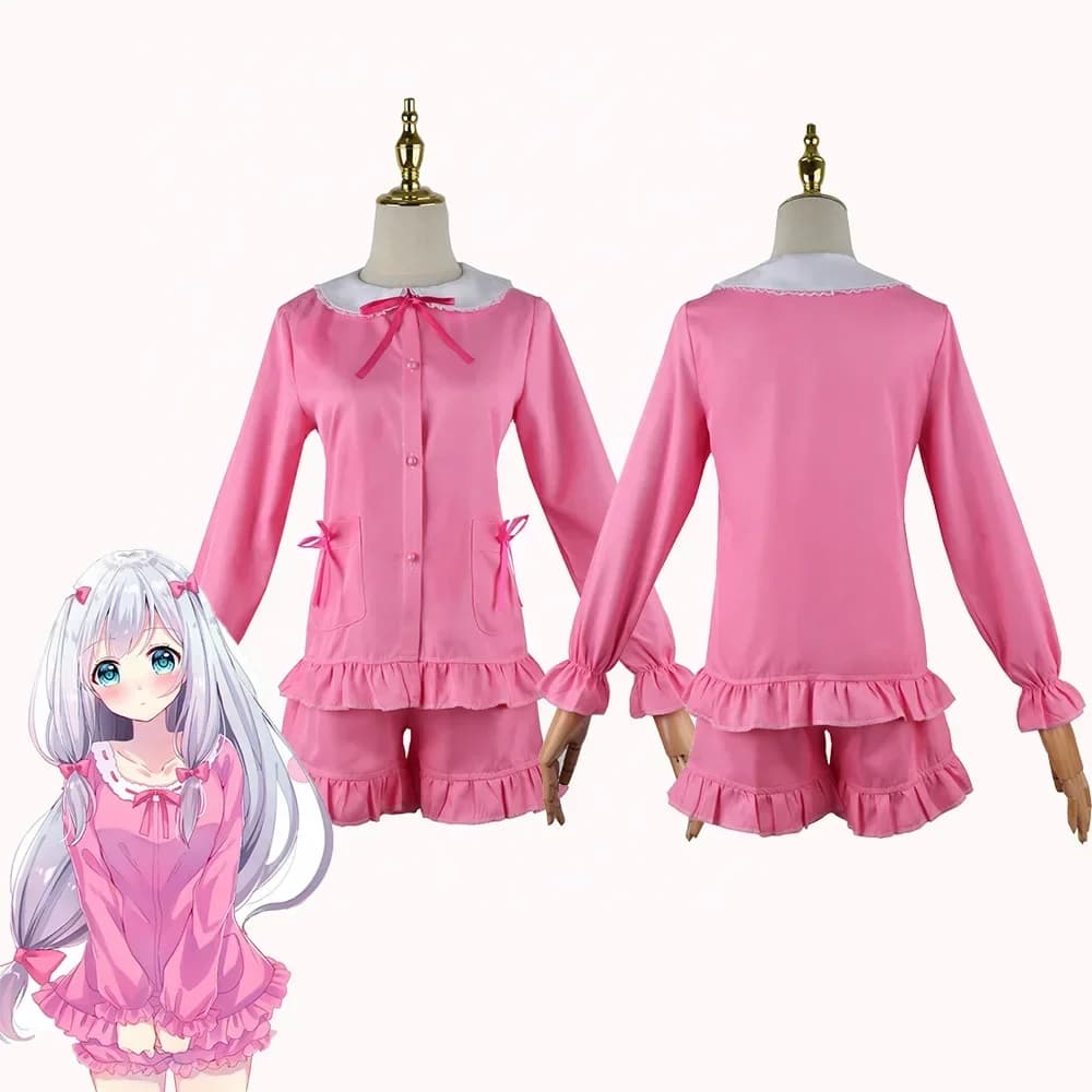 Anime Eromanga Sensei Izumi Sagiri Cosplay Costume Cute Pajamas Nightgown Sleepwear Outfit Japanese Comic Cosplay 2025