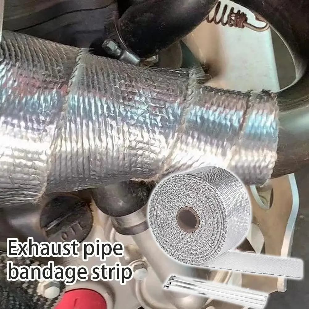 Set of High Thermal Resistance Aluminum Plates, Thermal Insulation Roll for Motorcycle Shoe, Thermal Tape for Silencer