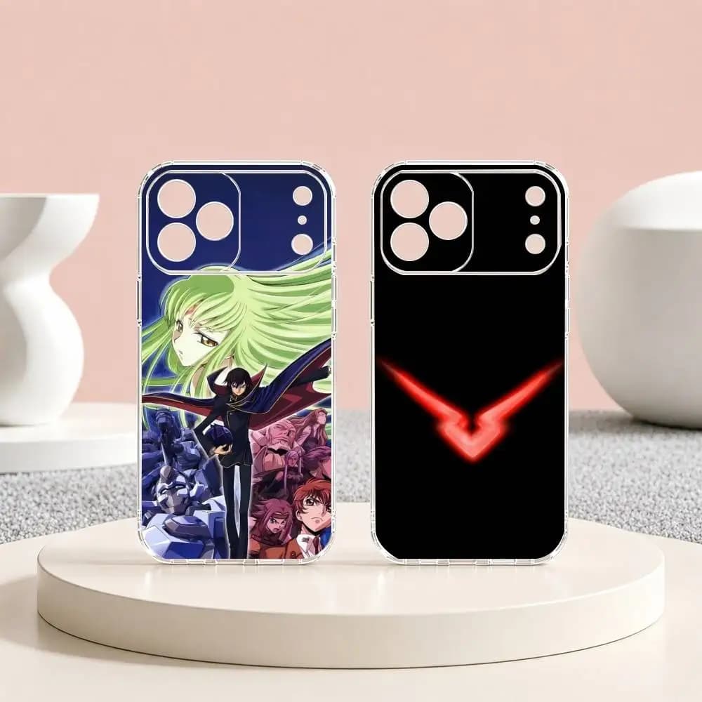 C-Code Geass Anime Phone Case For iPhone 17 16 15 14 13 12 11 Mini Pro Max Plus Transparent Cover