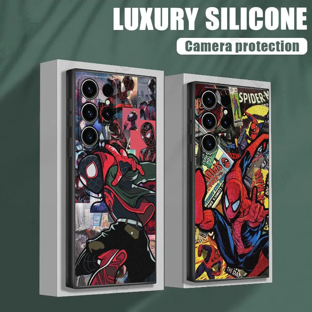 Custodia Morbida Spiderman Spider-Gwen Marvel per Samsung Galaxy S26 S25 Ultra S24 S23 Ultra S22 Plus S21 5G S20 S21 FE S26