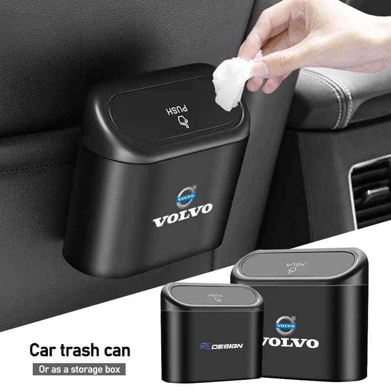 Auto Pattumiera Bidone della Spazzatura Scatola di Immagazzinaggio Interna Per Volvo Rdesign XC90 XC40 XC60 V60 V70 V90 V40 EC40 EX40 S80 S60 S90 C30 C70