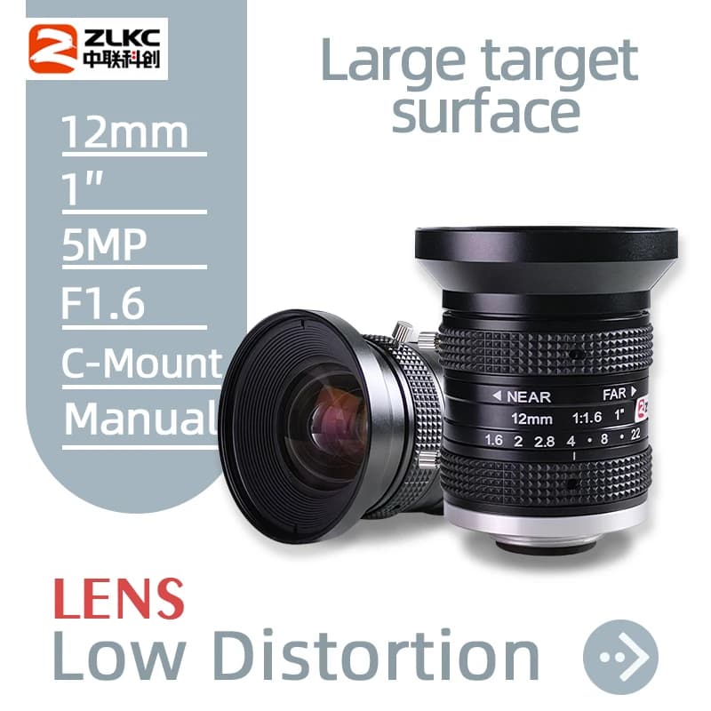 ZLKC Webcam USB 1 ''CCTV 12mm obiettivo focale fisso C Mount 5.0Megapixel fotocamera SONY FA ad alta definizione visione artificiale industriale 5MP