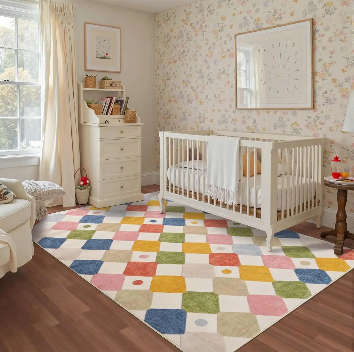 5x7 Anti-slip Carpet for Kids, Colorful for Kids, Playroom, Bedroom, Living Room